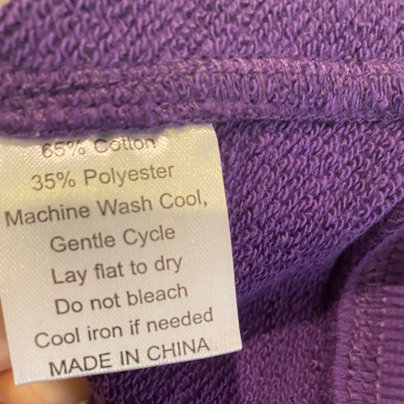 LSU Tigers Women's Quarter Zip Pull Over SCA Purple Sweatshirt Size L NWT! - Picture 6 of 6